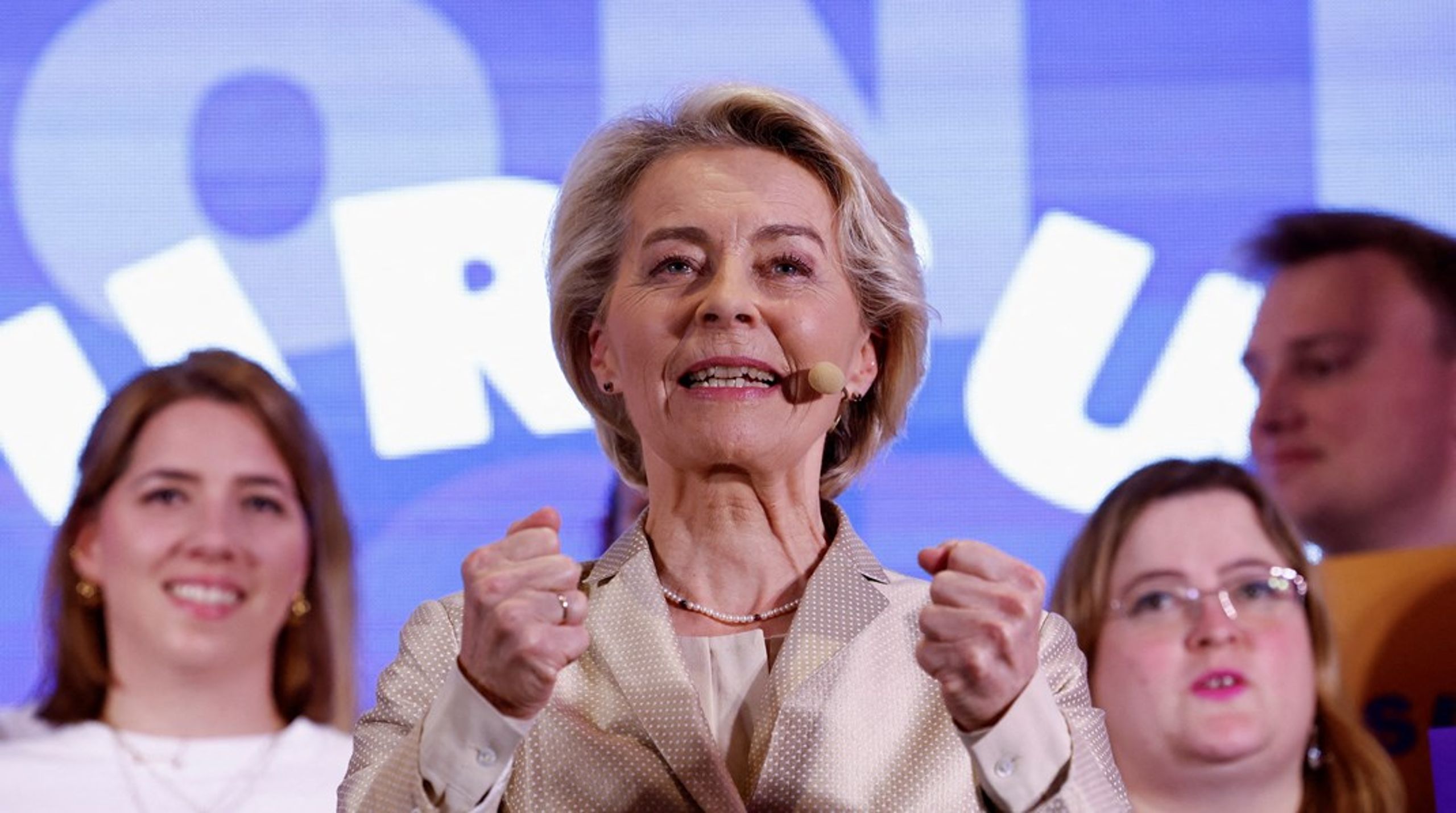 KUNNE PUSTE LETTET UT: Ursula von der Leyen kunne puste lettet ut etter at valgresultatene var klare.