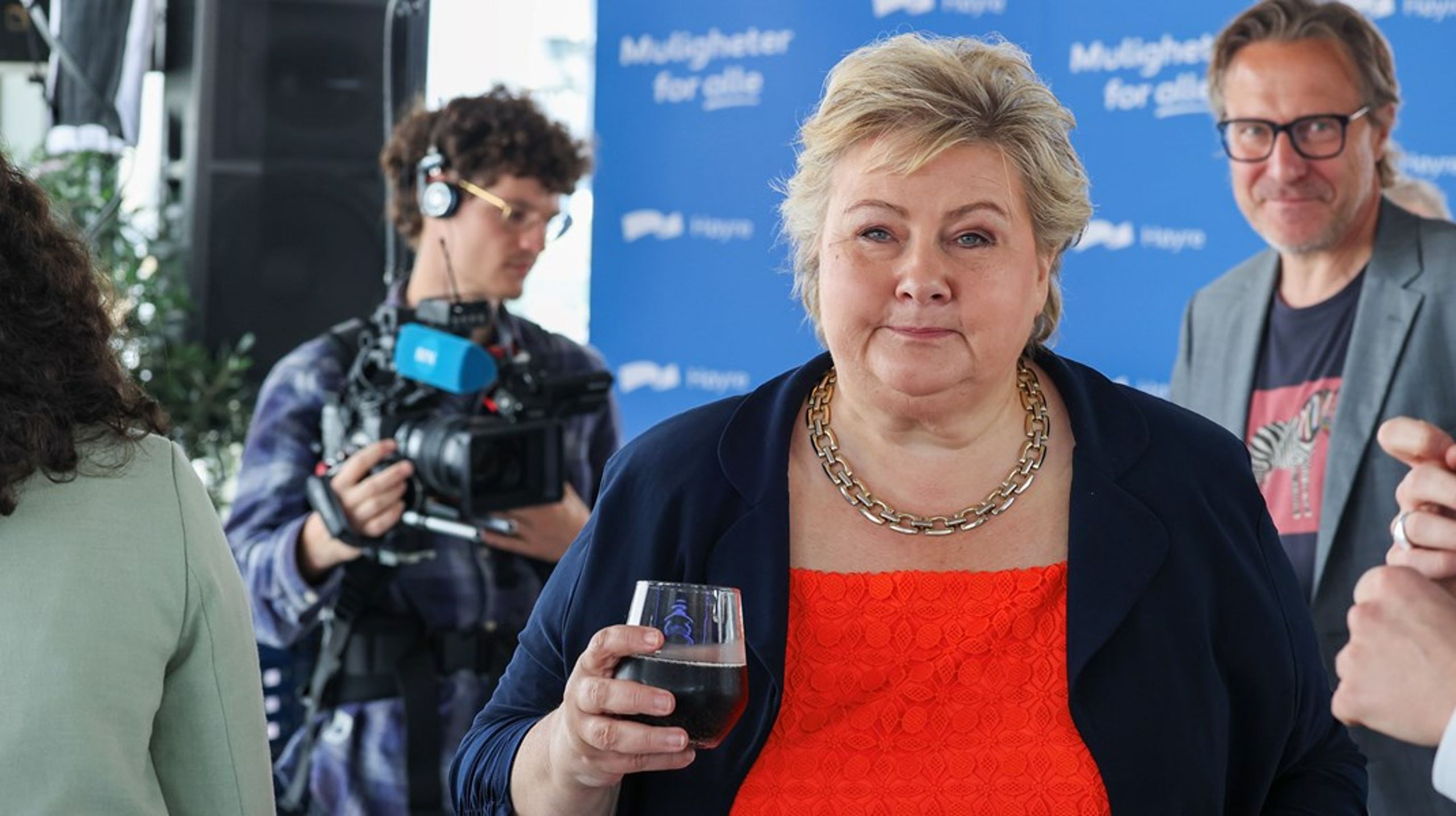 Høyre-leder Erna Solberg holdt sin oppsummerende pressekonferanse i forrige uke.