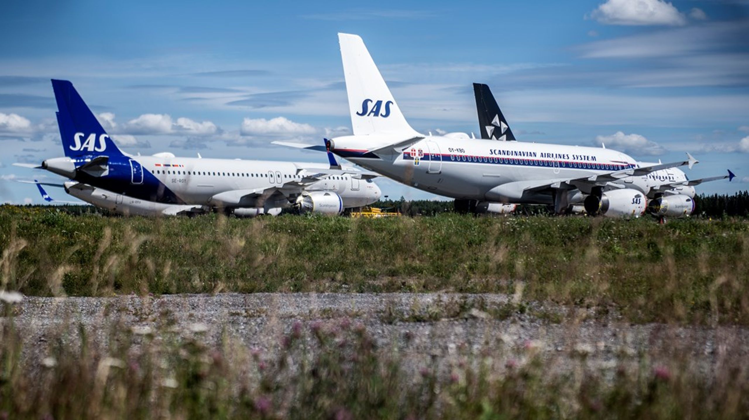 Blir det streik blant de kabinansatte, kan mange SAS-maskiner bli stående på bakken.