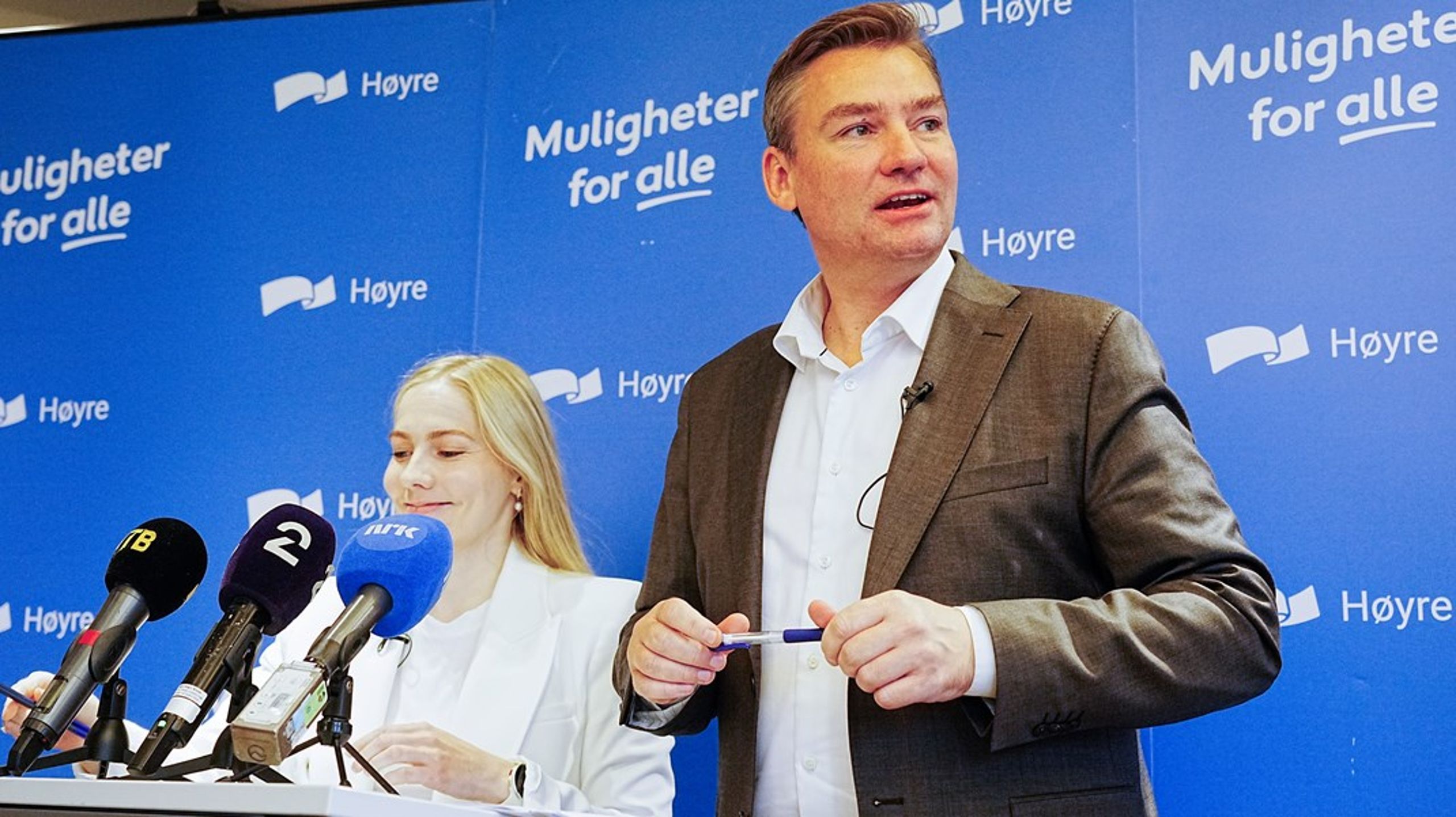 Programkomiteen i Høyre, ved leder Henrik Asheim og nestleder Mari Holm Lønseth, la mandag frem forslag til nytt stortingsprogram for perioden 2025 - 2029.