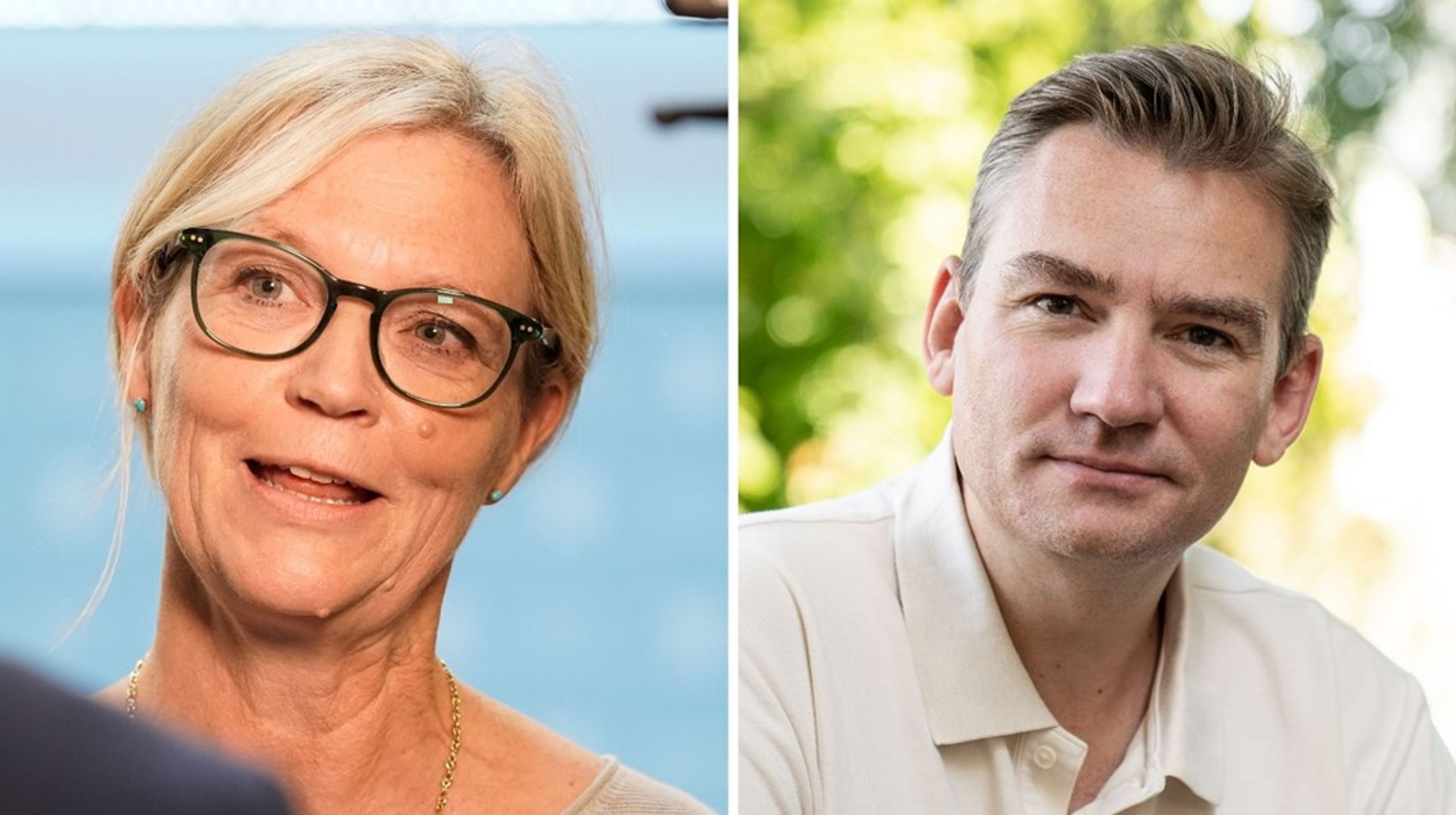 NHO-direktør Nina Melsom og Høyre-nestleder Henrik Asheim er uenige om hvor hovedansvaret for&nbsp;sykelønn bør ligge – i Stortinget eller mellom partene.