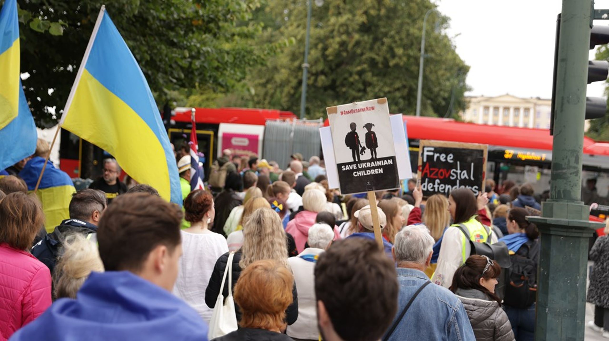 Ukrainske flyktninger i Norge markerte i år&nbsp;Ukrainas uavhengighetsdag, 24. august,&nbsp;blant annet med folketog og feiring i Oslo sentrum.