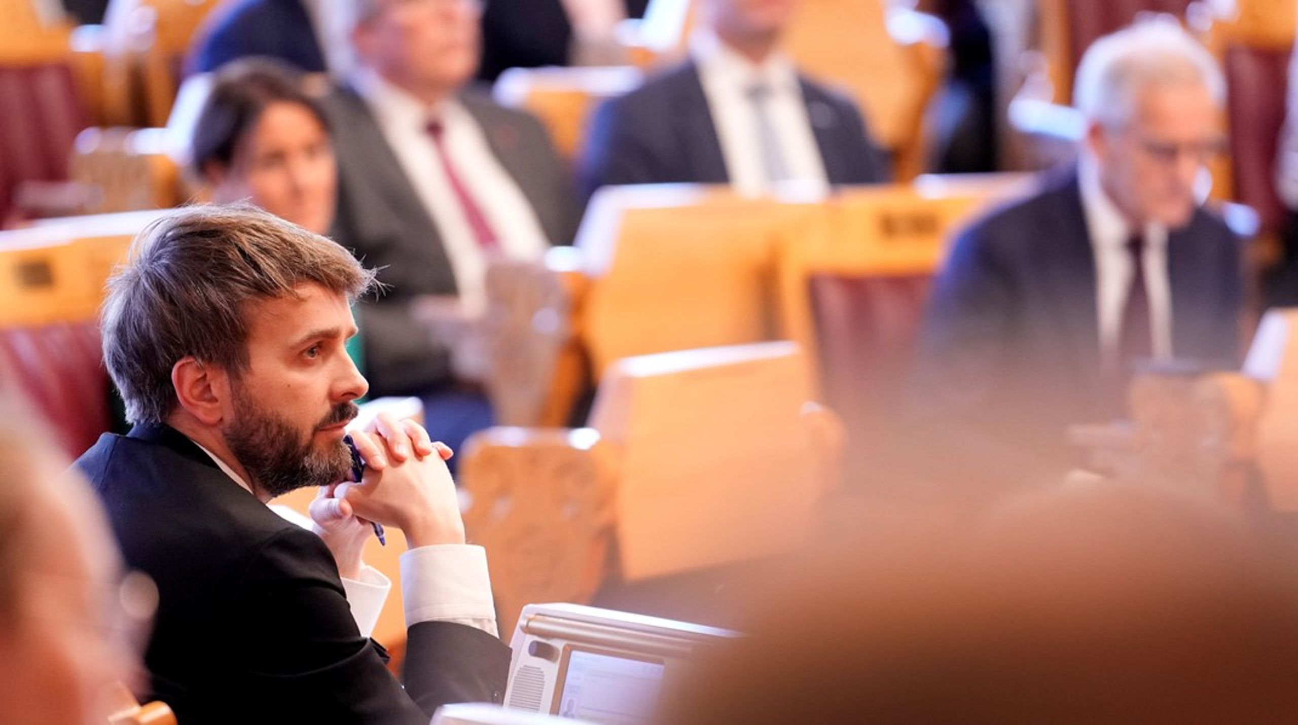 Helse- og omsorgsminister Jan Christian Vestre var til stede i Stortinget under fremleggingen av statsbudsjettet for 2025 mandag.