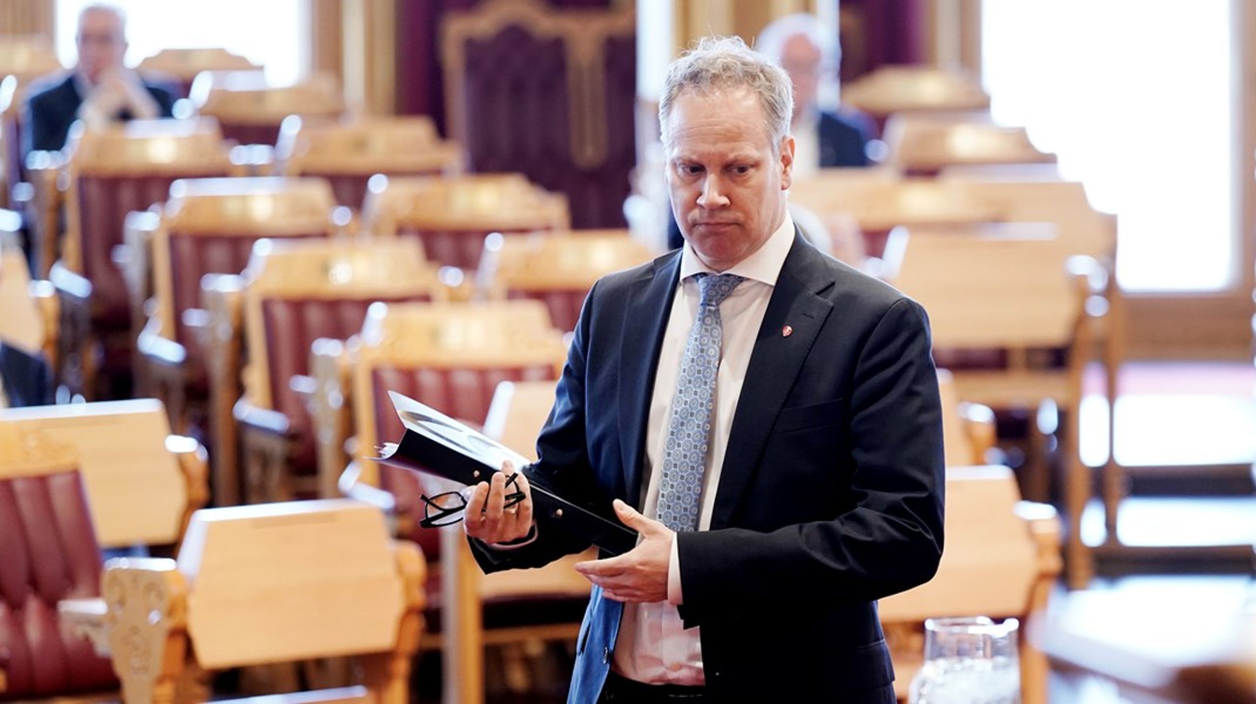 Det er ikke mulig med direktetog mellom Oslo og København i 2025 forteller Samferdselsdepartementet. Her representert ved samferdselsminister Jon-Ivar Nygård (Ap).&nbsp;