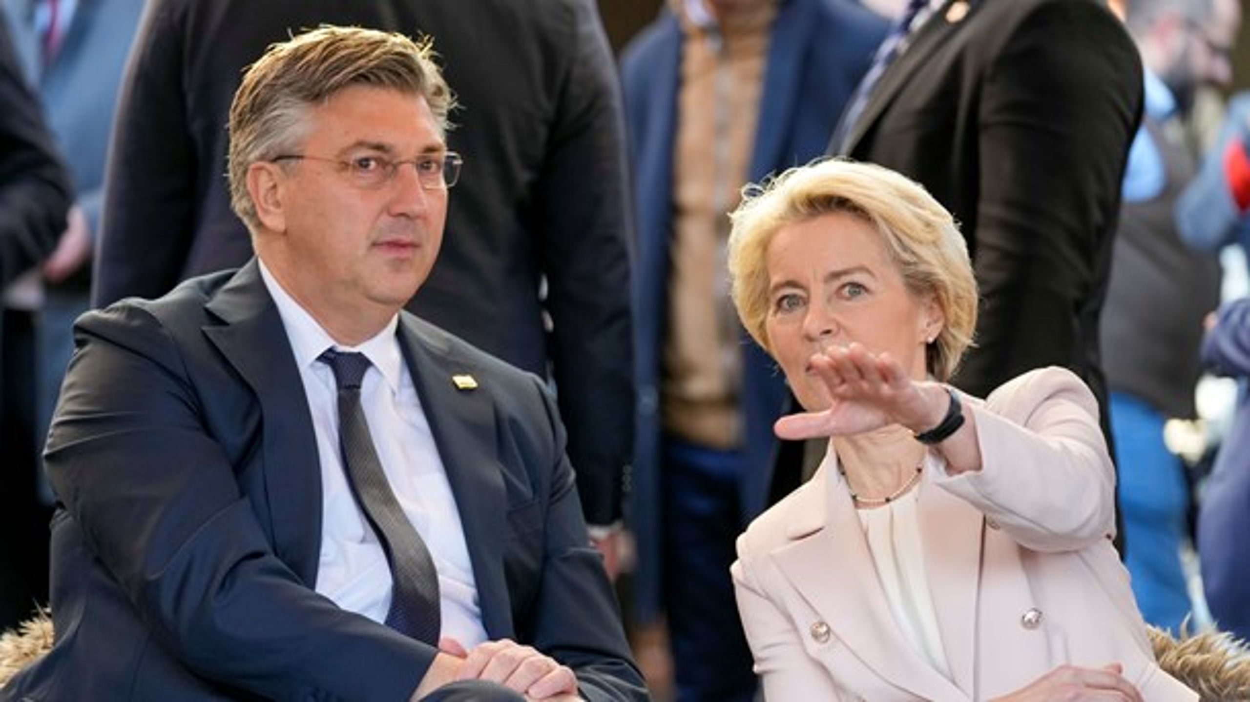 EU viser vei. Kroatias statsminister Andrej Plenkovic i møte med Presidenten i EU-kommisjonen, Ursula von der Leyen. Den 1. januar 2023 ble Kroatia innlemmet i EUs grensesamarbeid Schengen, og valutasamarbeidet euro.