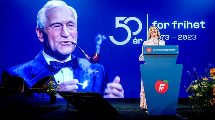 Listhaug satte fyr på 50-åringen Frp: – Skrot frihandelsavtalen og si nei til norsk EU-prosess